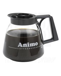 Animo Glaskan 1.8 Liter, ZWART, met ANIMO logo, 9008208