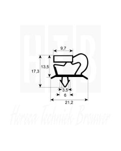 DEURRUBBER 650 X 1525 MM 1/1 ZANUSSI 083664