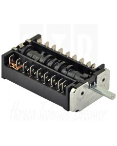 EGO standenschakelaar 10 schakelstanden 6NO/1CO schakelvolgorde 0-1-2-3-4-5-6-7-8-9 8A, 42.00000.015