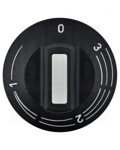 Knop voor energieregelaar stand 0-1-2- 3 Ø50mm as=Ø6×4,6mm, 524.054