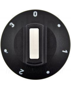 Knop voor schakelaar 7-standen (0-.-1-.-2-.-3) Ø50mm as=Ø6×4,6mm, 524.051