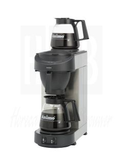 KOFFIEMACHINE MET GLASKAN ANIMO M100 - HANDWATERVULLING, ZWART, 9010502