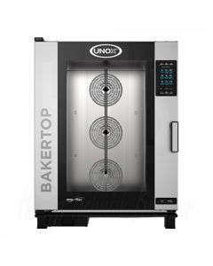 UNOX BAKERTOP MIND.Maps™ PLUS Combisteamer, AARDGAS 22KW, 230 Volt 50HZ, 1,4KW., 10 x 600X400mm, 596448 