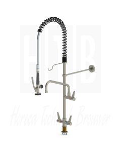 ECHTERMANN VOORSPOELDOUCHE ECOSTAR 1-gats bladmodel, 2-gr. met tussenkraan RVS, 304700-101/255-300 