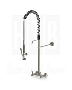 ECHTERMANN VOORSPOELDOUCHE ECOSTAR wandmodel 2 greeps zonder tussenkraan RVS 304, 701-201/000