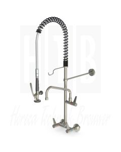 ECHTERMANN VOORSPOELDOUCHE ECOSTAR, 2-gr. wandmodel met tussenkraan RVS 304, 700-201/255-300