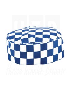 Whites Skull Cap blauw/wit geblokt