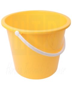 Kunststof emmer 10 ltr. geel