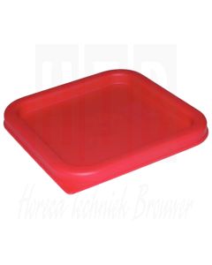 Vogue Deksel vierkant 10-15ltr rood