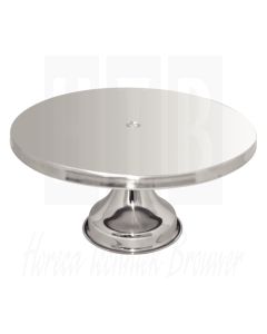 Taartschotel rvs 33 cm Ø 17 cm hoog