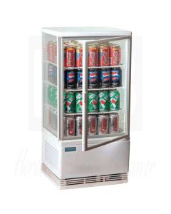 Polar gekoelde vitrine wit, 68 Liter, 230 Volt 50HZ, G619