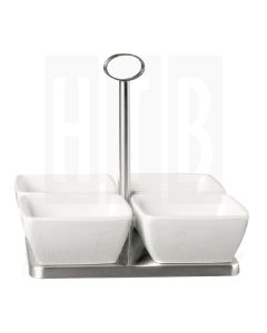 Pure standaard met 4 kommen 17x17x16cm
