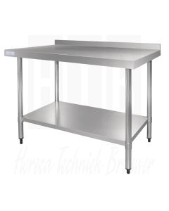 Vogue RVS werktafel met achteropstand 180 x 70 x 90cm GJ509