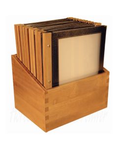 Menumappen set 20st. hout A4 zwart