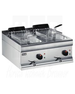 Lincat Silverlink 600 dubbele friteuse DF66 , 2 x 9 Liter inhoud.