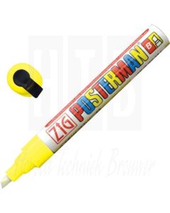 Zig posterman weerbestendige stift, geel, 6mm
