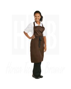 Whites halterschort polyester/katoen mokka