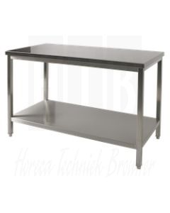 Bertrand RVS Werktafel met onderblad (L)1600 X (D)500 X (H)900mm, TT/1651