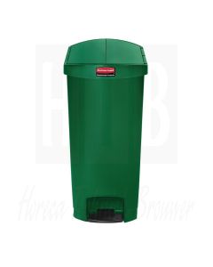 Rubbermaid Slim Jim End Step pedaalemmer groen 68ltr