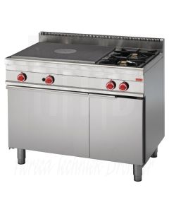Gastro-M 650-serie platenfornuis met 2 branders en gasoven 65/110 TPG, GN052