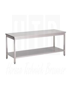 Gastro-M RVS werktafel met onderblad 70x70x85cm, GN122