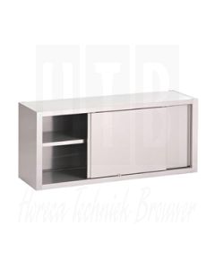 Gastro-M RVS wandkast met schuifdeuren 1500x400x600mm GN171