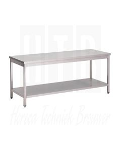 Gastro M RVS werktafel met onderblad 85x140x70cm GS033