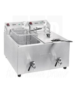 Buffalo dubbele friteuse 2x8L 6000W met timer