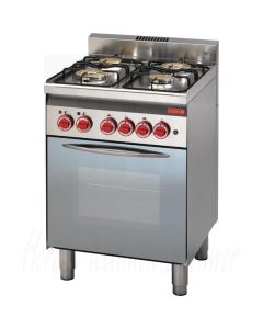 Gastro M 600 gasfornuis met elektrische heteluchtoven 60/60CFGE