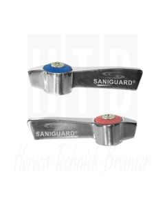 HENDEL INCL VIJS KOUD en WARM, RODE+BLAUWE INDICATOR K50-0110-PR