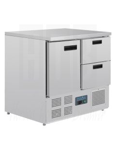 Polar G-serie koelwerkbank 1 deur en 2 laden 240 LITER, U637