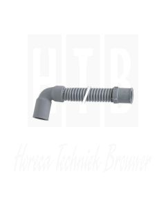 Afvoerslang DN19 Lengte=1500mm recht ø binnen 19mm haaks ø binnen 21mm slang ø buiten 25mm, 0900006