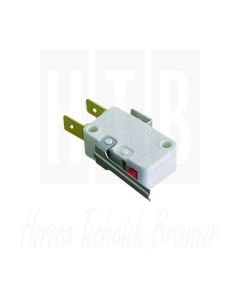 Microschakelaar bediend door hendel 250V 16A 1CO L1 33mm aansluiting vlaksteker 6,3mm L 29mm,10704