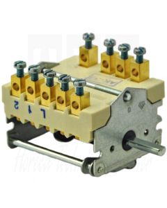 EGO 4-Standenschakelaar (0-1-2-3) 2-polig + signaalcontact, Voor wasmachine, 43.24432.000
