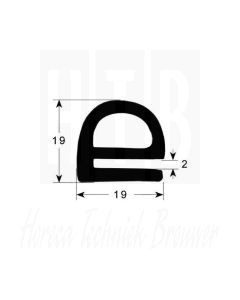 Deurrubber profiel 2210 Lengte=3800mm VPE 1, Classic 201,  50120701