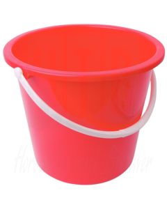 Kunststof emmer 10 ltr. rood