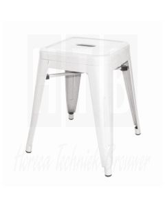 Bolero wit stalen bistro lage kruk (Box 4)