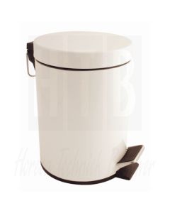 Witte pedaalemmer 5 liter