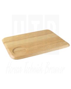 Olympia afgeronde presenteerplank, hevea, 34x24cm