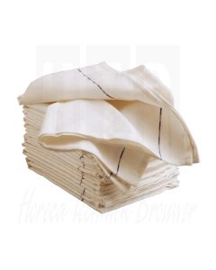 Diendoek wit met blauw accent, katoen
