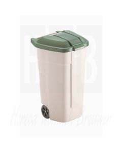Rubbermaid rolcontainer met groene deksel