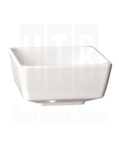 Float melamine vierkante kom wit 20,5cm