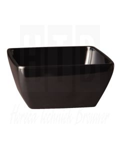 Pure melamine vierkante kom zwart 25x25cm