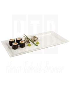 Pure melamine rechthoekige schaal wit 35,5x18cm