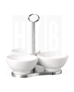 Pure standaard met 3 kommen 14x14x16cm