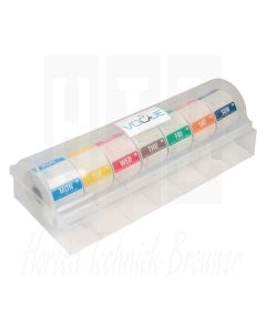 Vogue kunststof dispenser oplosbare kleurcode stickers 5cm