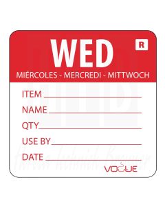 Kleurcodesticker woensdag
