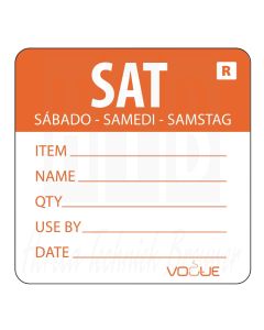 Kleurcodesticker zaterdag