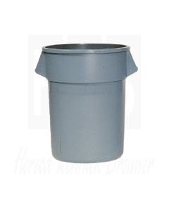 Rubbermaid ronde afvalbak grijs - 121L