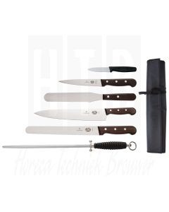 Victorinox Rosewood messenset met 25cm koksmes en foedraal